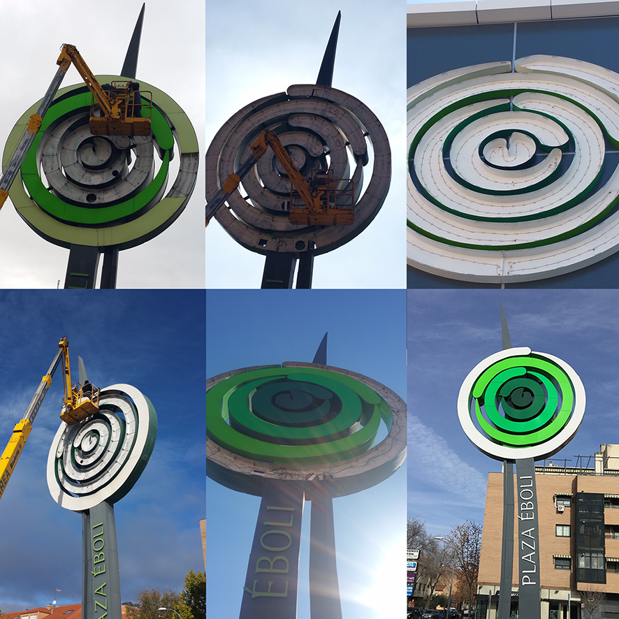 reparacion de totem en altura